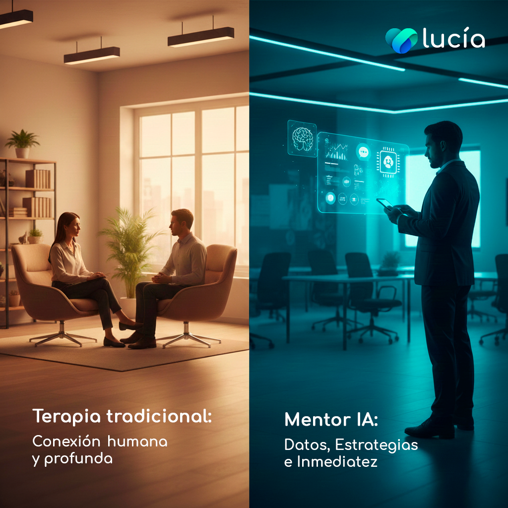 Mentor de IA vs. Terapia Tradicional: ¿Cuál es el apoyo que necesitas hoy para tu bienestar?